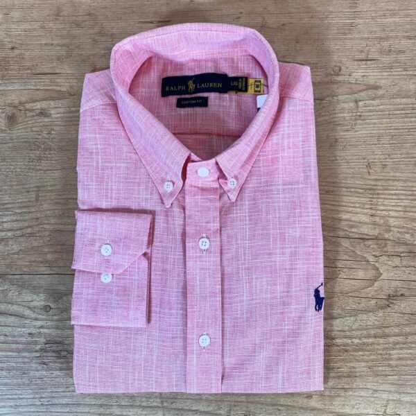 Camisa Manga Longa Linho PRL Rosa-40344 - Image 3